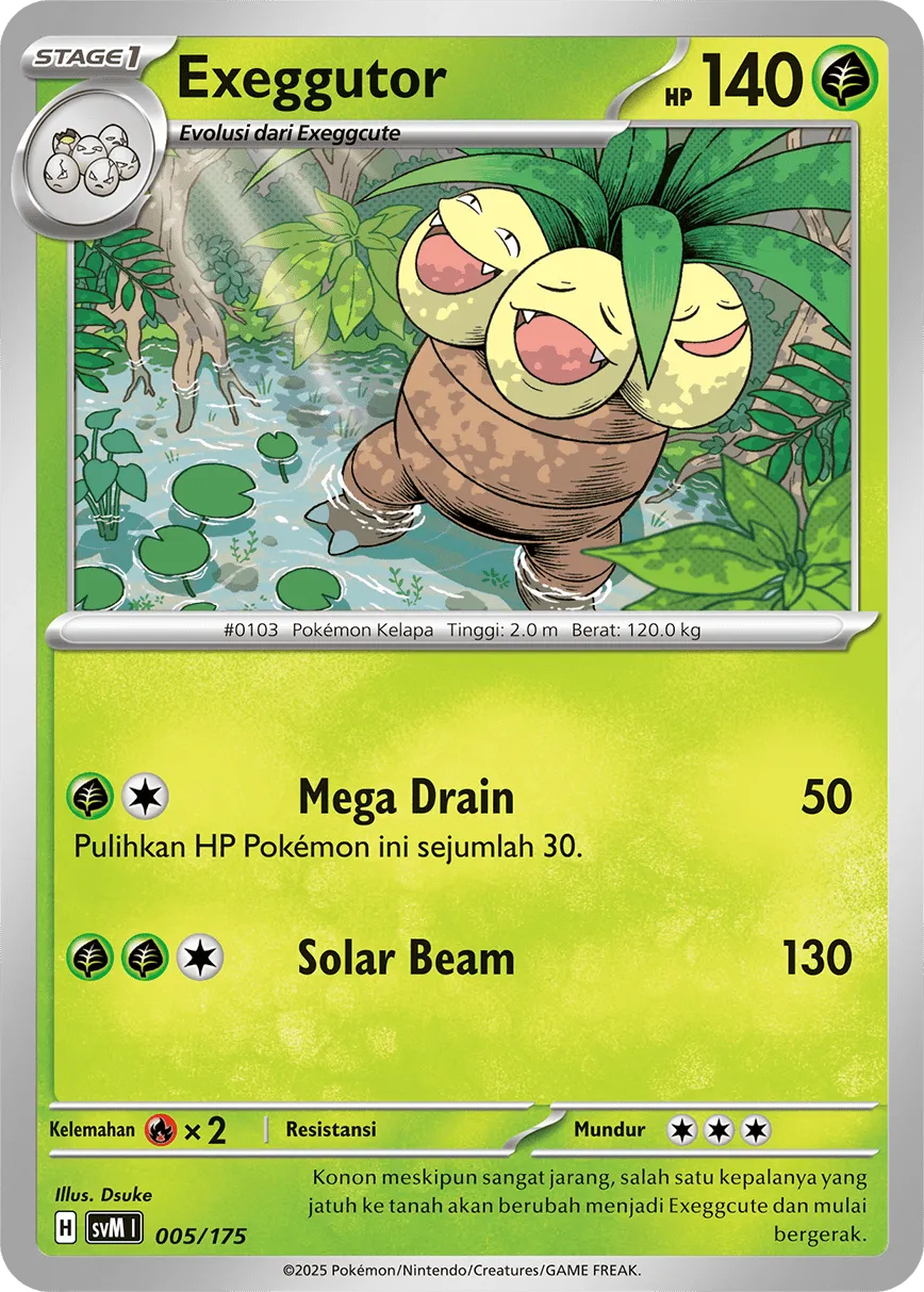 Exeggutor 005 — Generations Starter Decks (Indonesian Pokémon TCG card)