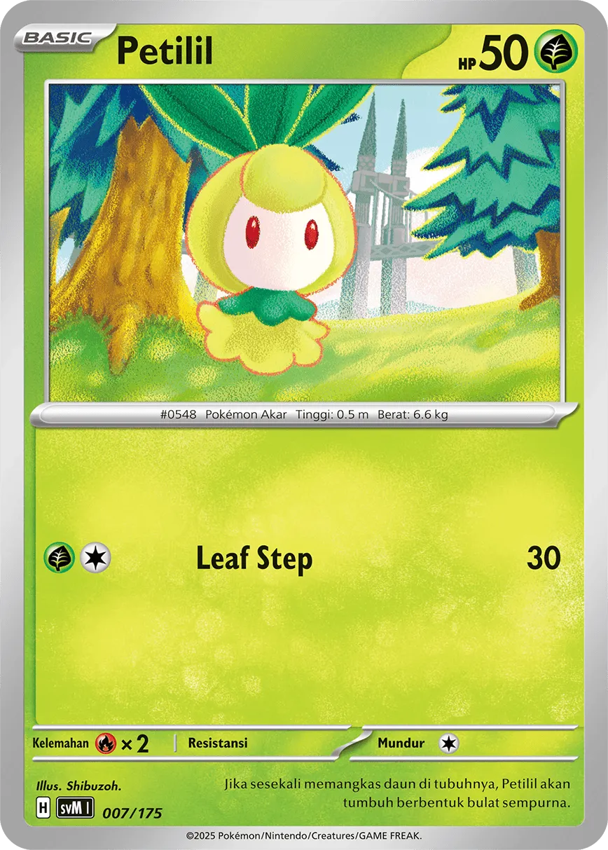 Petilil 007 — Generations Starter Decks (Indonesian Pokémon TCG card)
