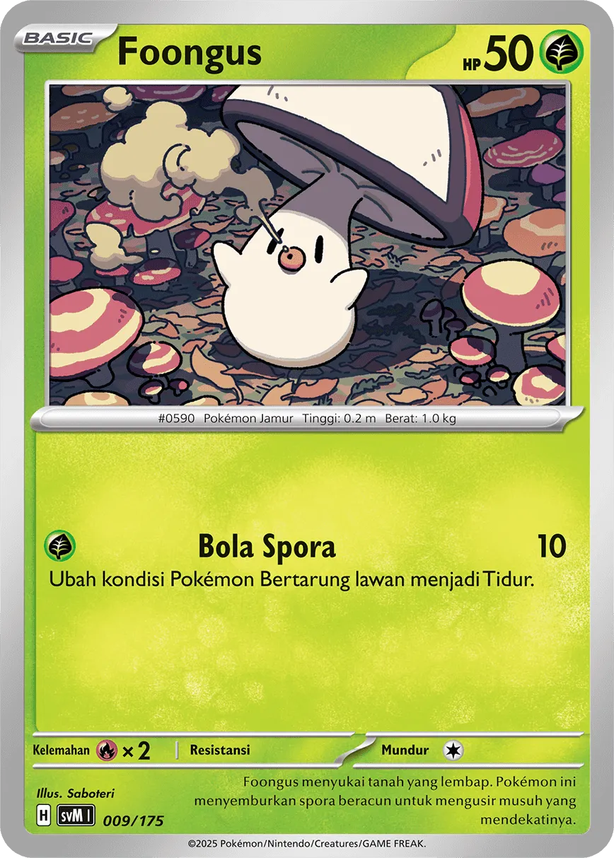 Foongus 009 — Generations Starter Decks (Indonesian Pokémon TCG card)