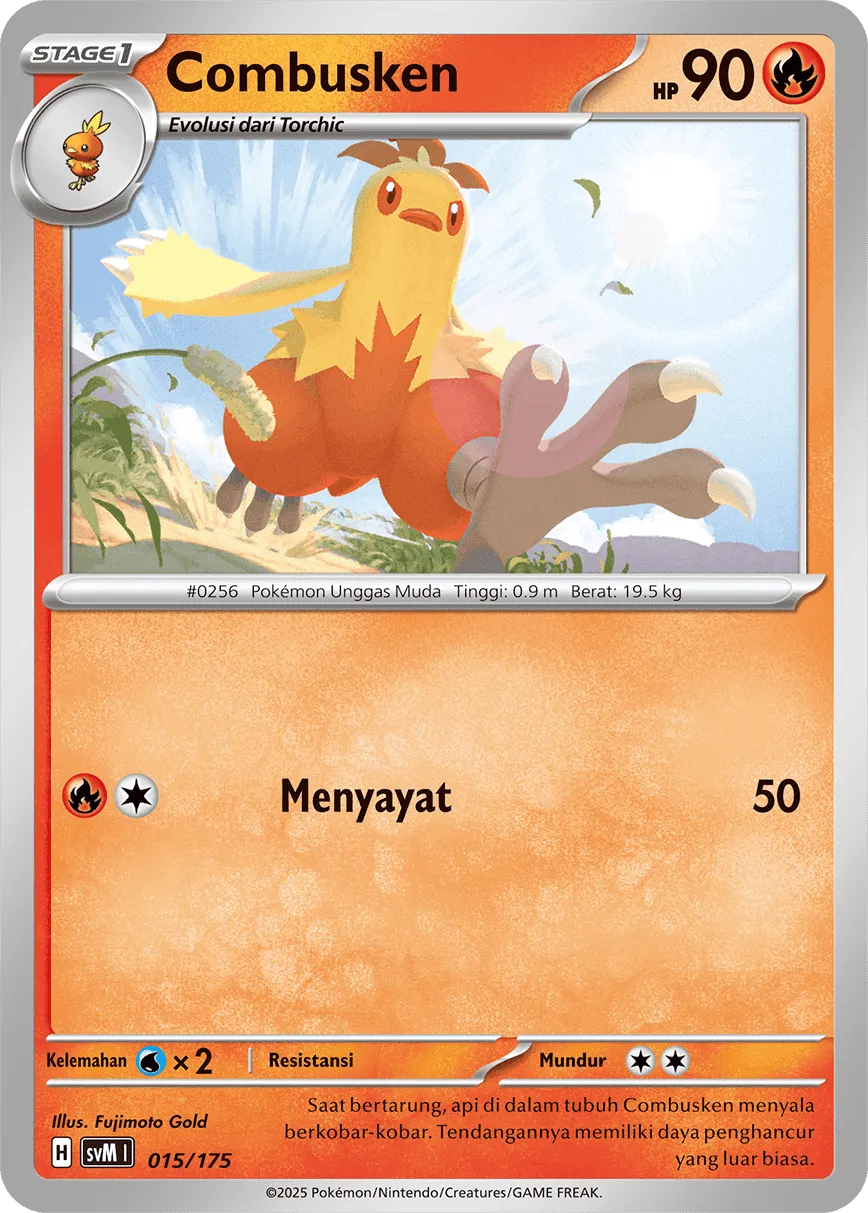 Combusken 015 — Generations Starter Decks (Indonesian Pokémon TCG card)