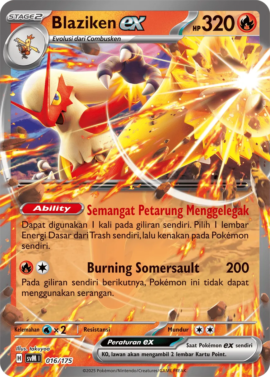 Blaziken ex 016 — Generations Starter Decks (Indonesian Pokémon TCG card)