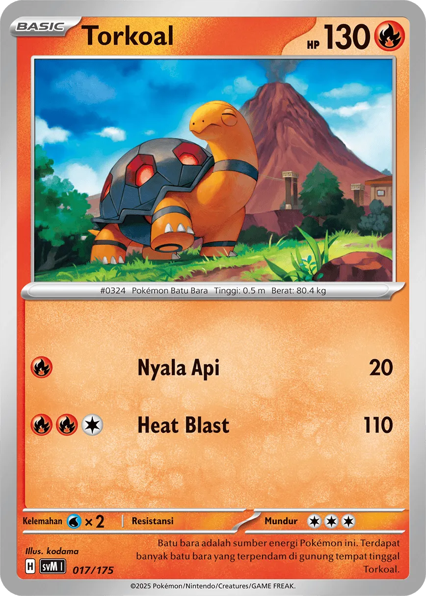 Torkoal 017 — Generations Starter Decks (Indonesian Pokémon TCG card)