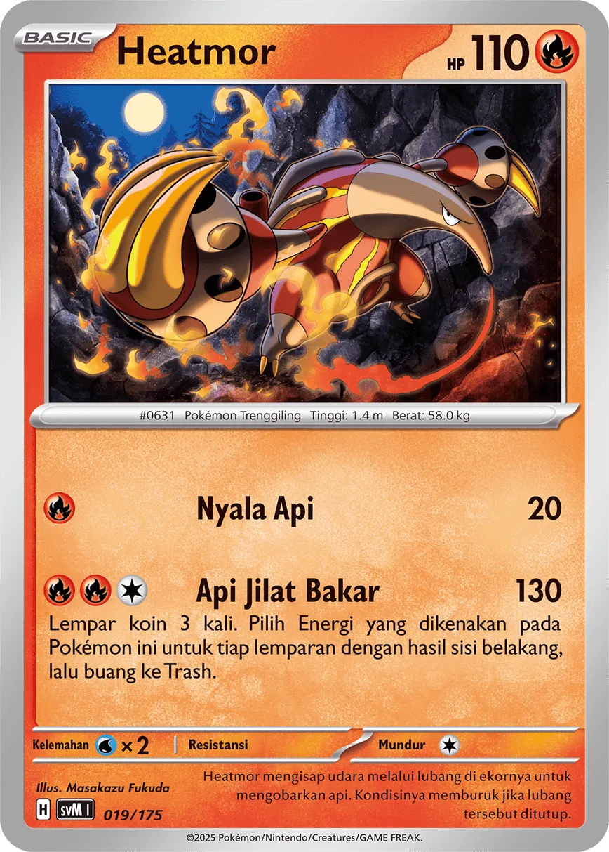Heatmor 019 — Generations Starter Decks (Indonesian Pokémon TCG card)
