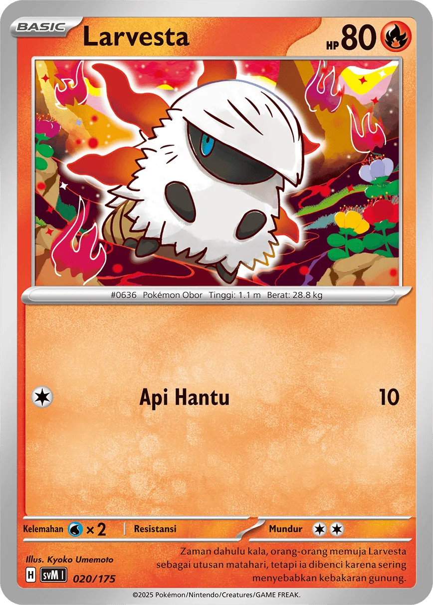 Larvesta 020 — Generations Starter Decks (Indonesian Pokémon TCG card)
