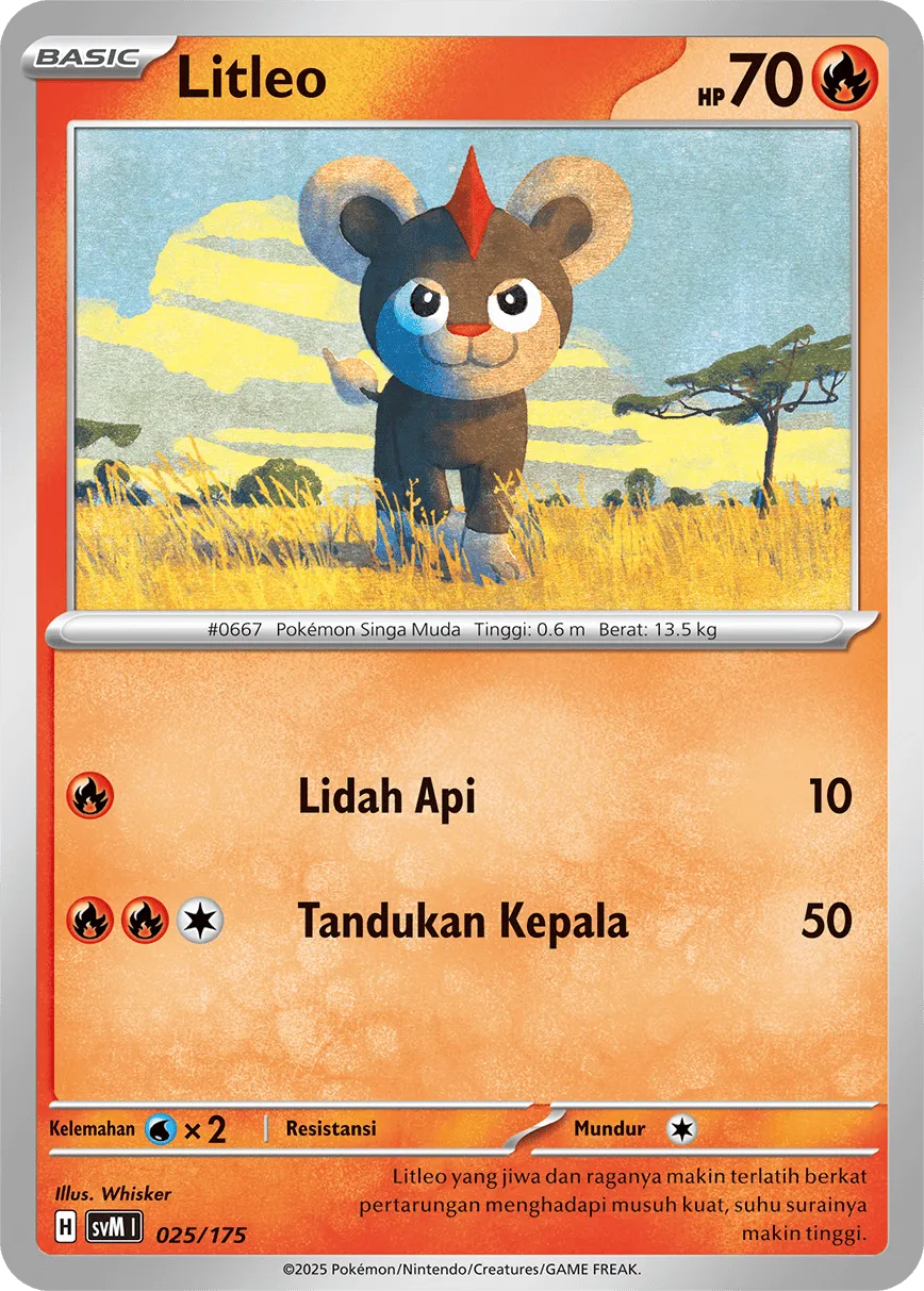 Litleo 025 — Generations Starter Decks (Indonesian Pokémon TCG card)