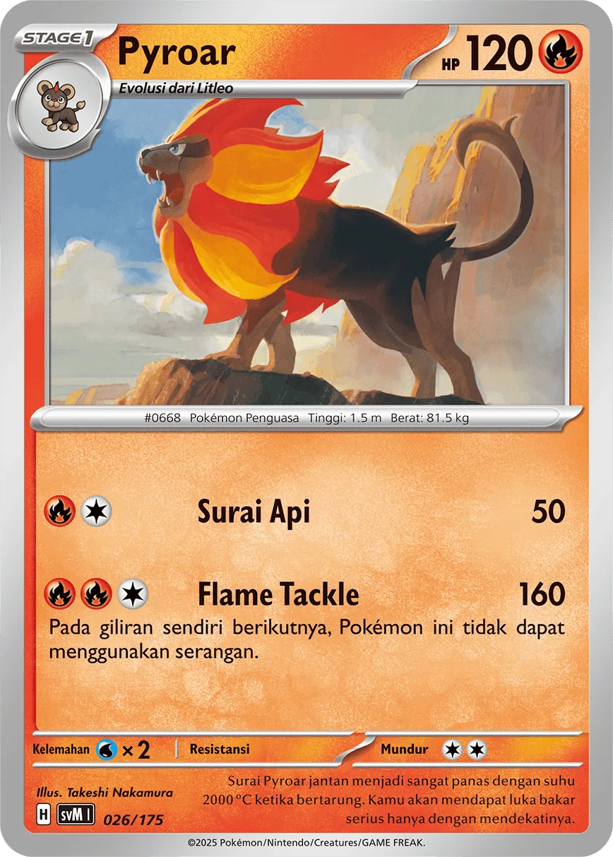 Pyroar 026 — Generations Starter Decks (Indonesian Pokémon TCG card)