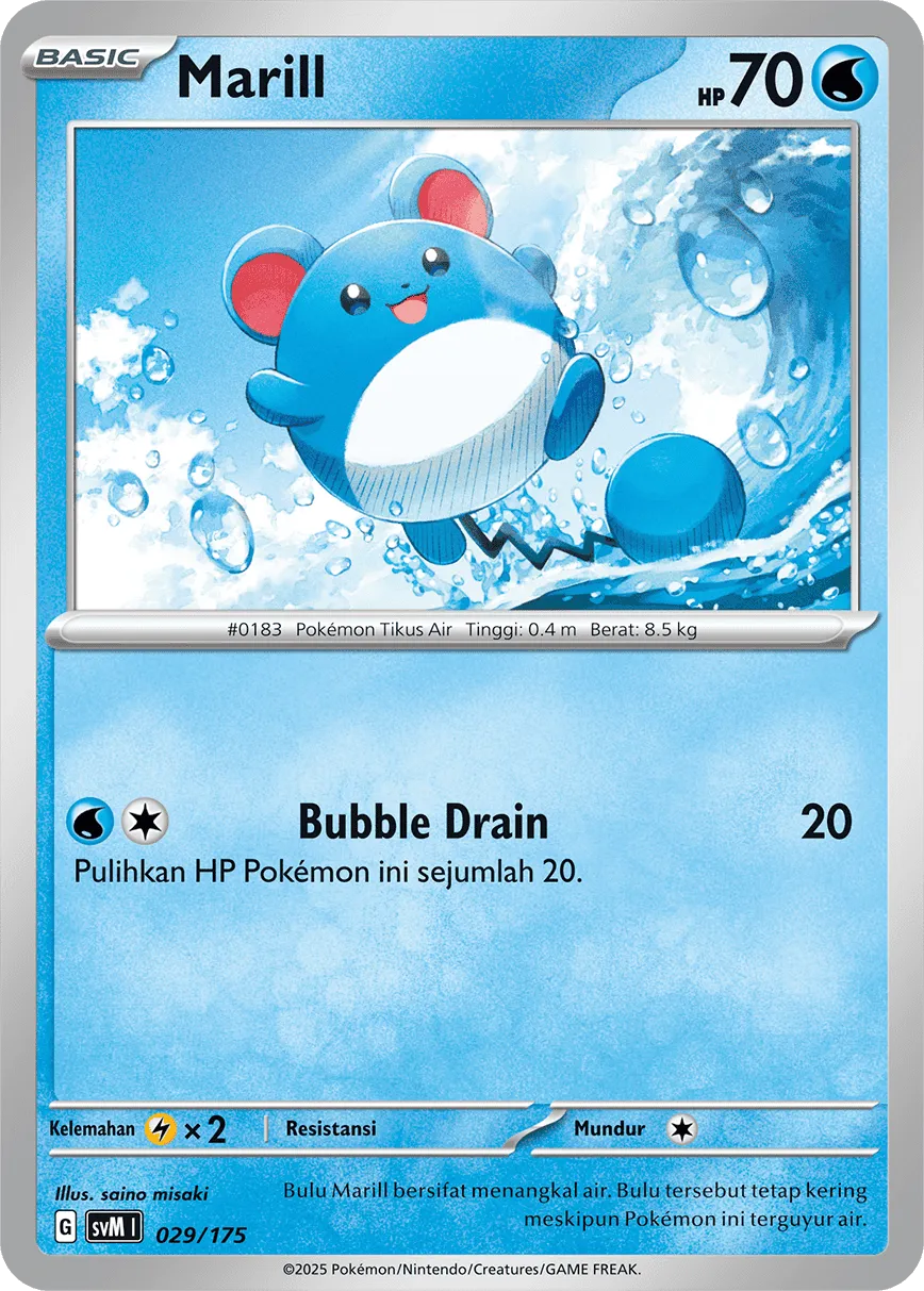 Marill 029 — Generations Starter Decks (Indonesian Pokémon TCG card)