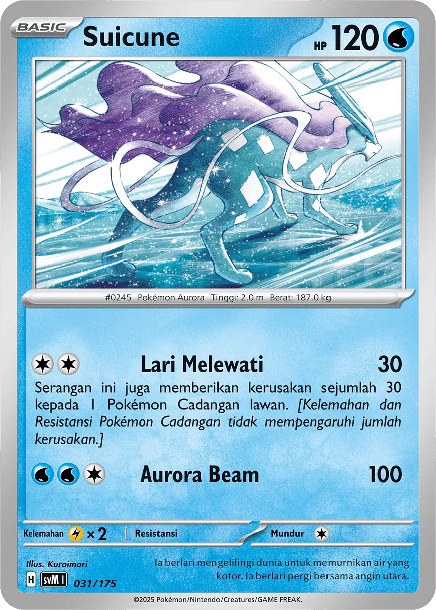 Suicune 031 — Generations Starter Decks (Indonesian Pokémon TCG card)