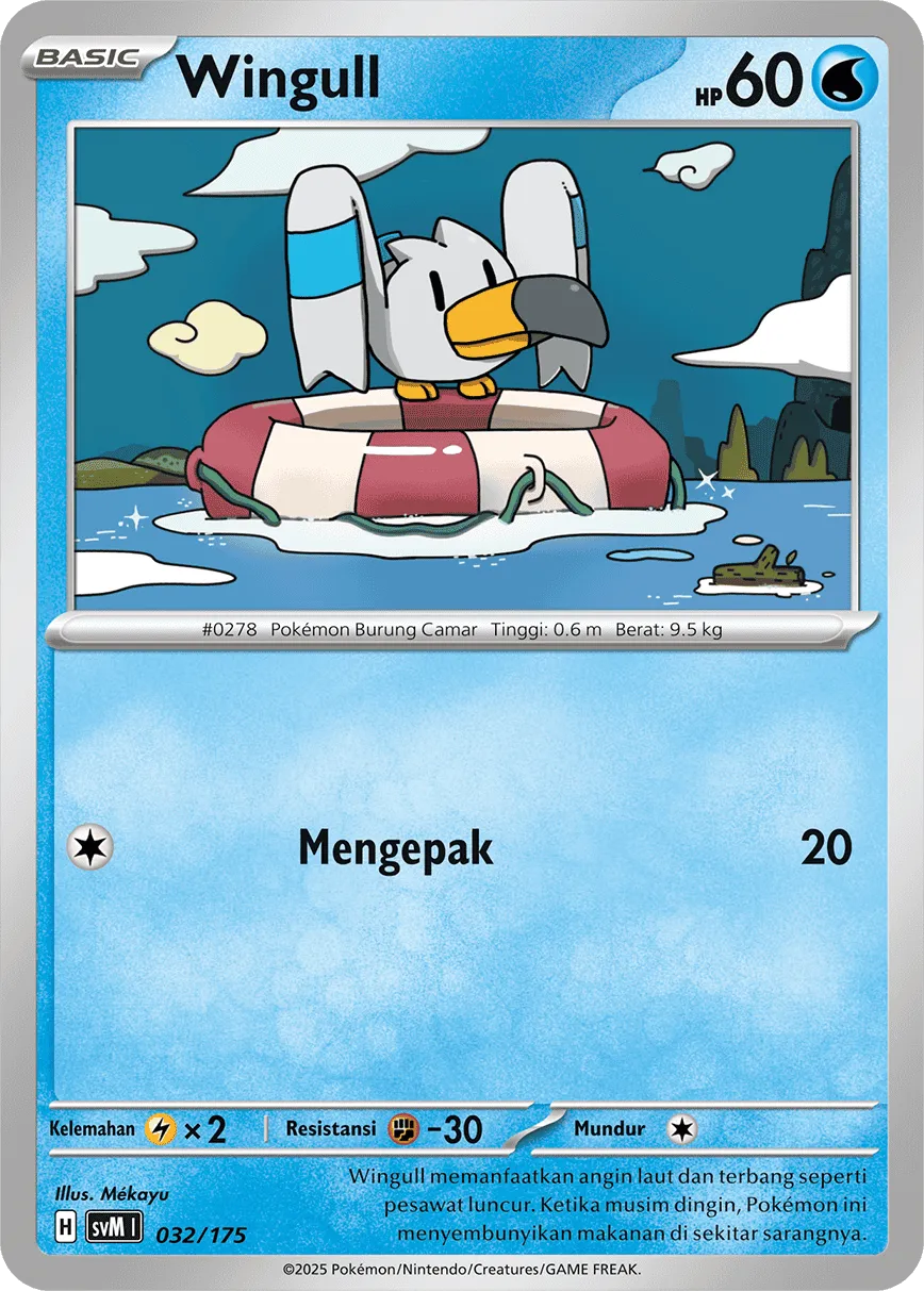 Wingull 032 — Generations Starter Decks (Indonesian Pokémon TCG card)