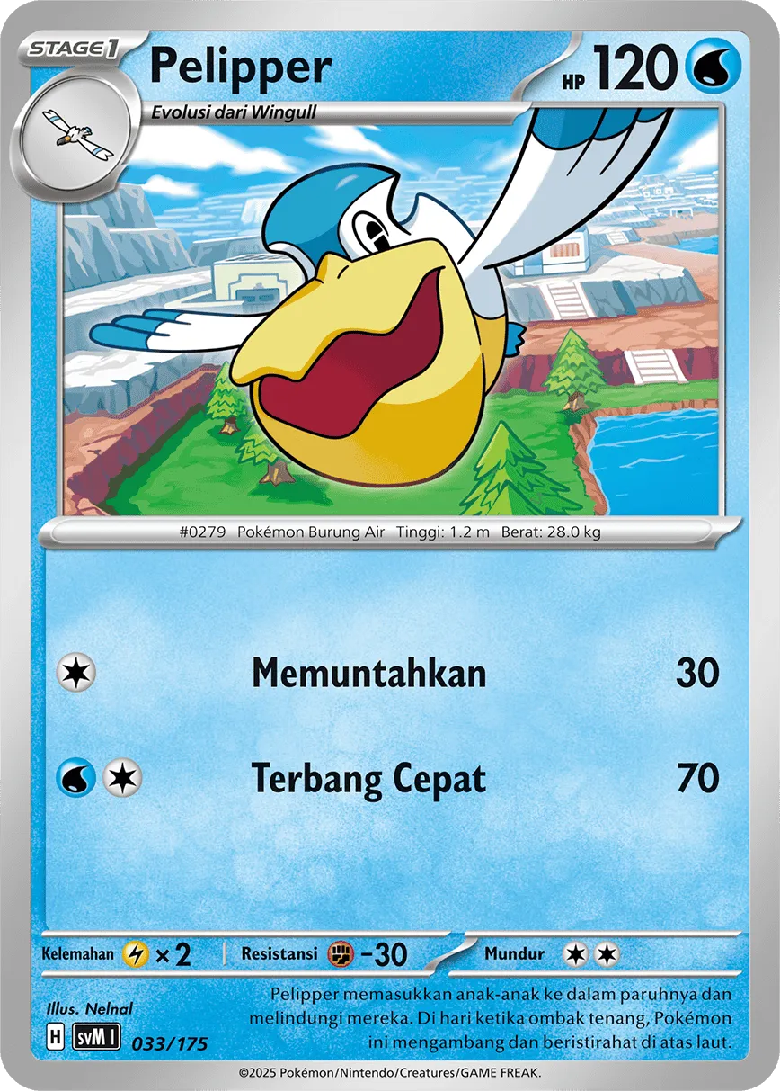 Pelipper 033 — Generations Starter Decks (Indonesian Pokémon TCG card)