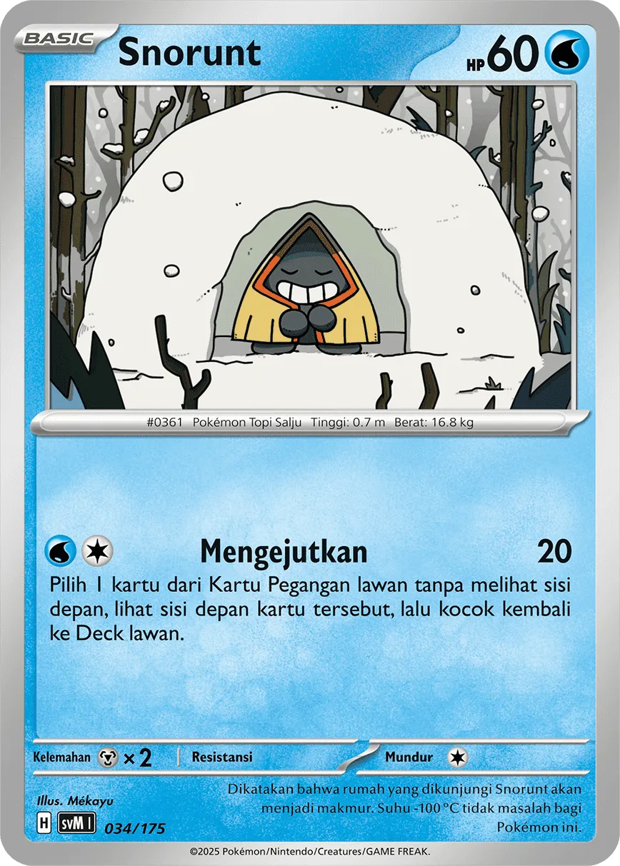 Snorunt 034 — Generations Starter Decks (Indonesian Pokémon TCG card)