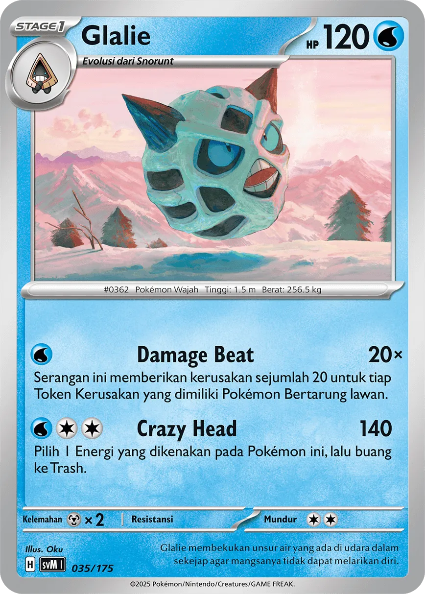 Glalie 035 — Generations Starter Decks (Indonesian Pokémon TCG card)