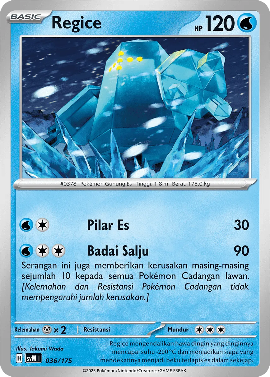 Regice 036 — Generations Starter Decks (Indonesian Pokémon TCG card)
