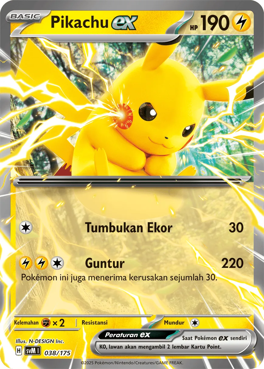 Pikachu ex 038 — Generations Starter Decks (Indonesian Pokémon TCG card)