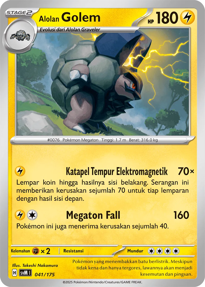 Alolan Golem 041 — Generations Starter Decks (Indonesian Pokémon TCG card)