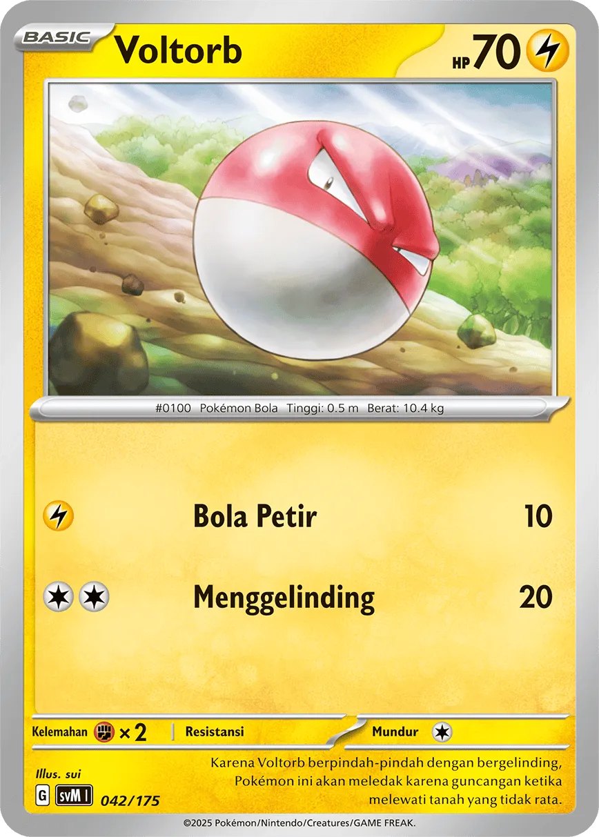 Voltorb 042 — Generations Starter Decks (Indonesian Pokémon TCG card)