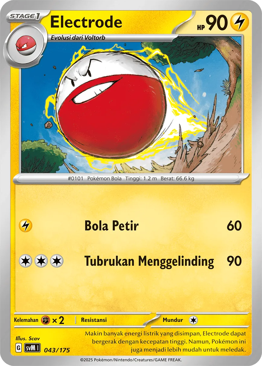 Electrode 043 — Generations Starter Decks (Indonesian Pokémon TCG card)