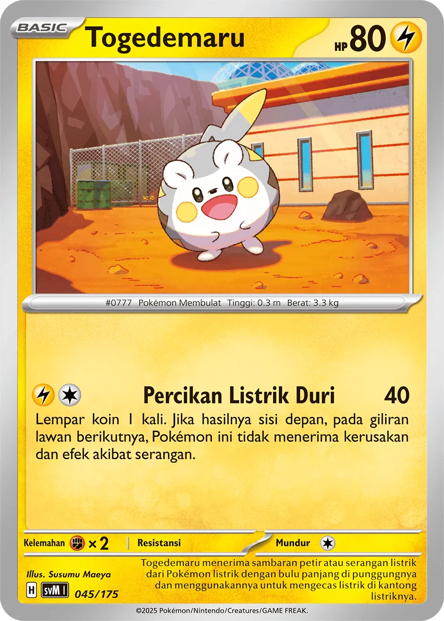 Togedemaru 045 — Generations Starter Decks (Indonesian Pokémon TCG card)