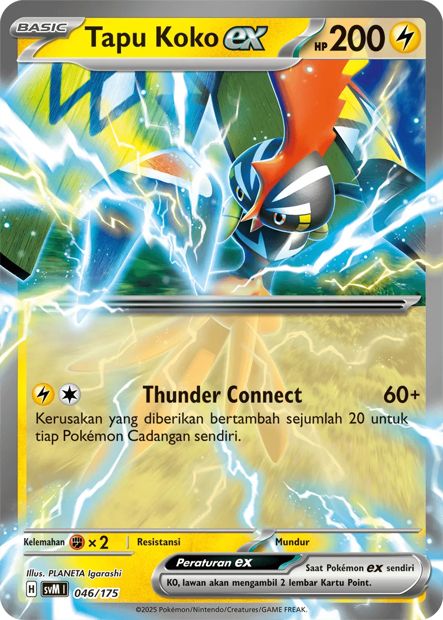 Tapu Koko ex 046 — Generations Starter Decks (Indonesian Pokémon TCG card)