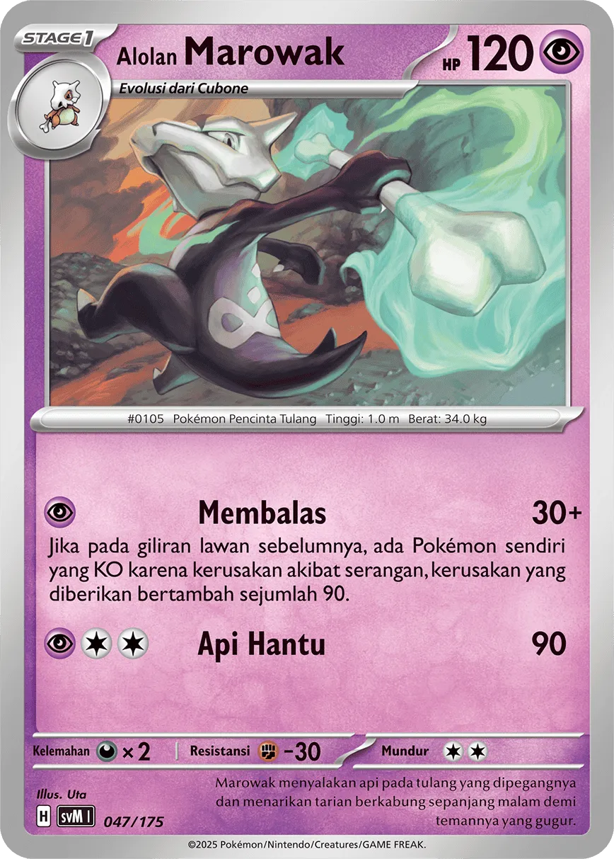 Alolan Marowak 047 — Generations Starter Decks (Indonesian Pokémon TCG card)