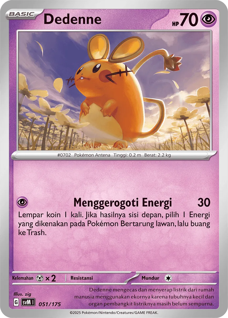 Dedenne 051 — Generations Starter Decks (Indonesian Pokémon TCG card)