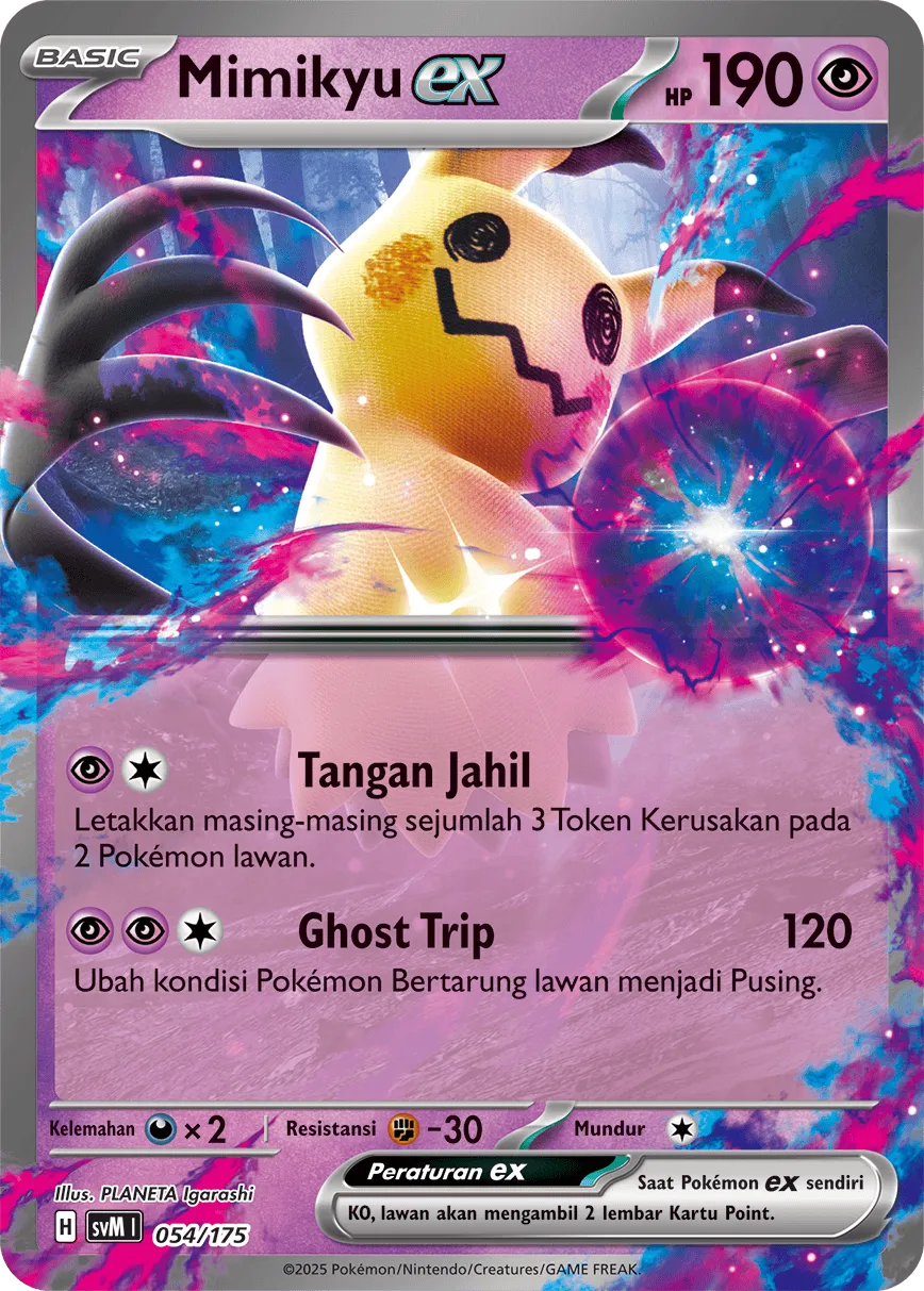 Mimikyu ex 054 — Generations Starter Decks (Indonesian Pokémon TCG card)