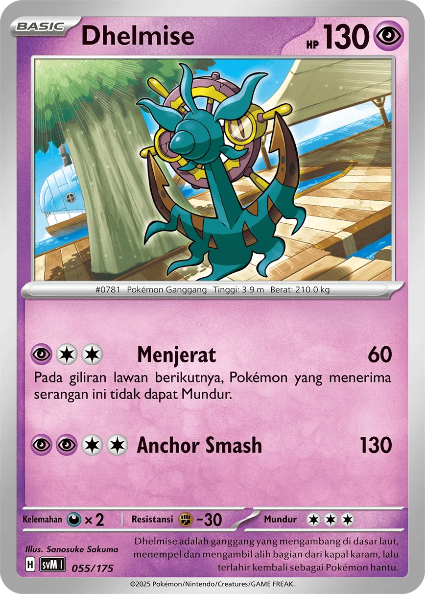 Dhelmise 055 — Generations Starter Decks (Indonesian Pokémon TCG card)