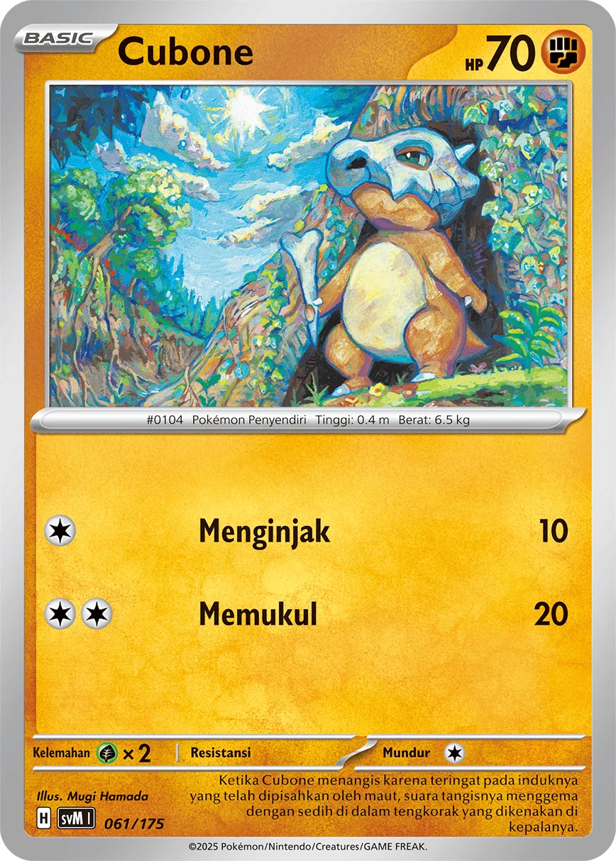 Cubone 061 — Generations Starter Decks (Indonesian Pokémon TCG card)