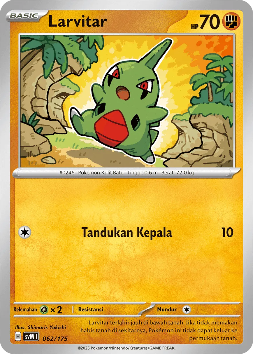 Larvitar 062 — Generations Starter Decks (Indonesian Pokémon TCG card)