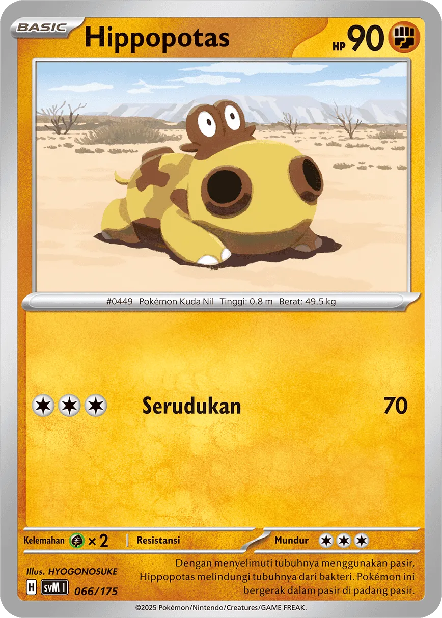 Hippopotas 066 — Generations Starter Decks (Indonesian Pokémon TCG card)