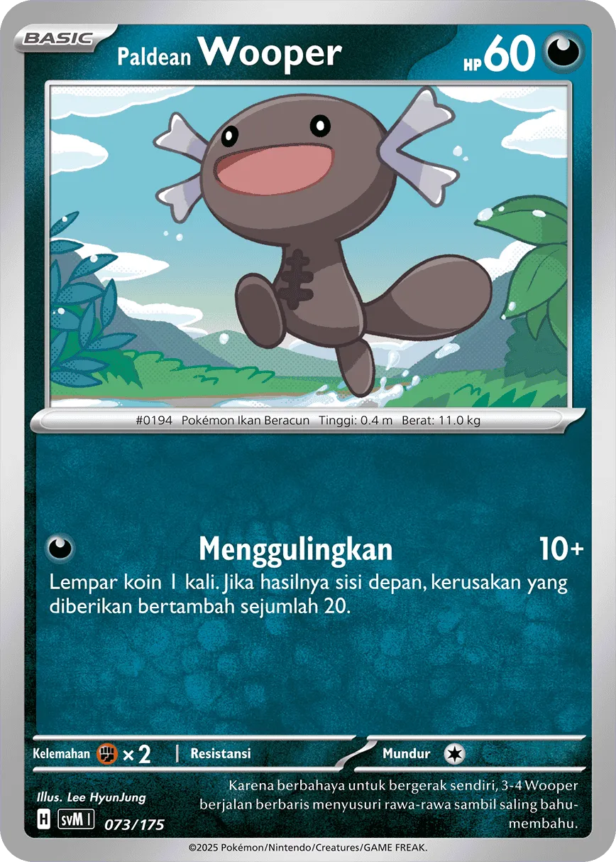 Paldean Wooper 073 — Generations Starter Decks (Indonesian Pokémon TCG card)