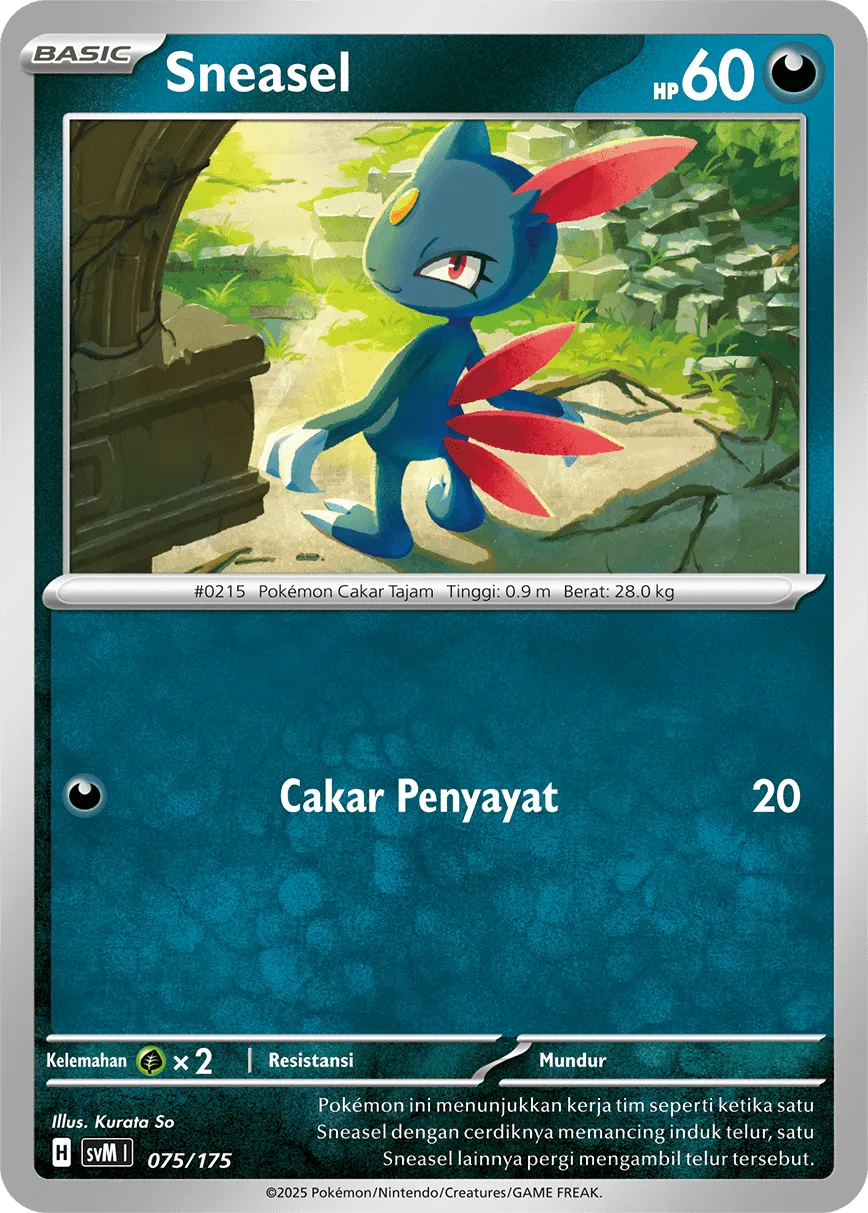 Sneasel 075 — Generations Starter Decks (Indonesian Pokémon TCG card)