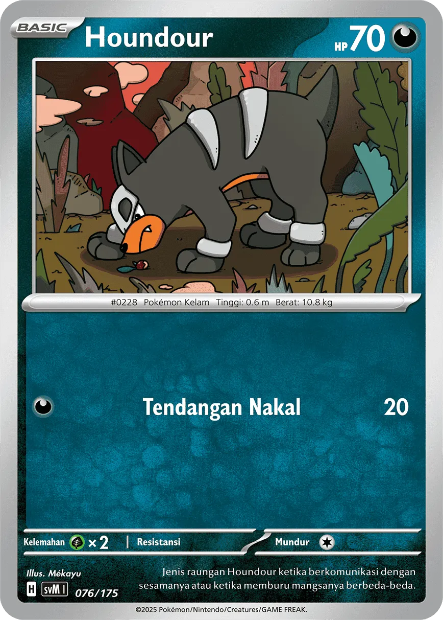 Houndour 076 — Generations Starter Decks (Indonesian Pokémon TCG card)