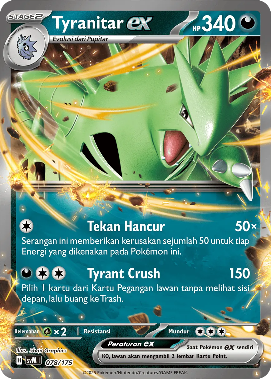 Tyranitar ex 078 — Generations Starter Decks (Indonesian Pokémon TCG card)