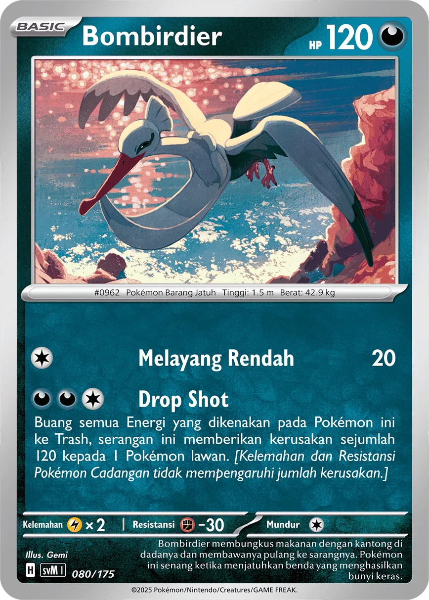 Bombirdier 080 — Generations Starter Decks (Indonesian Pokémon TCG card)