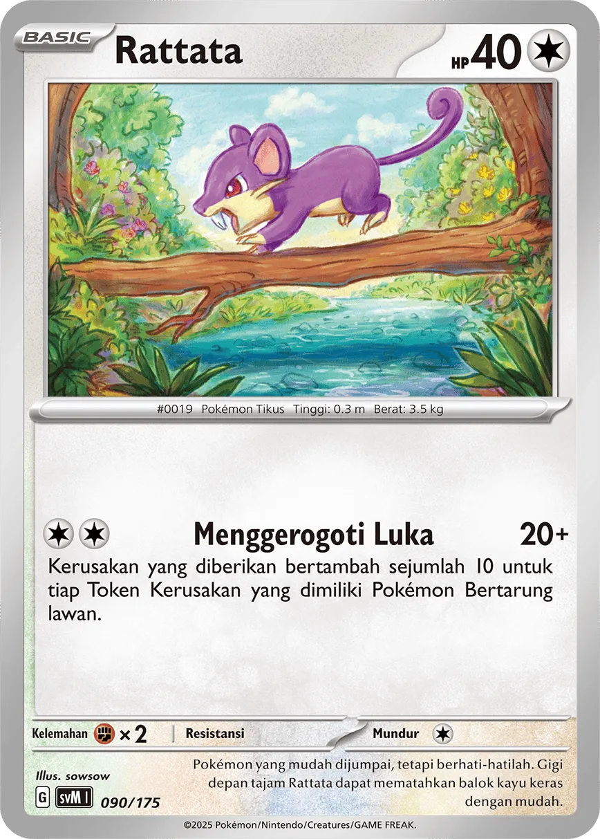 Rattata 090 — Generations Starter Decks (Indonesian Pokémon TCG card)