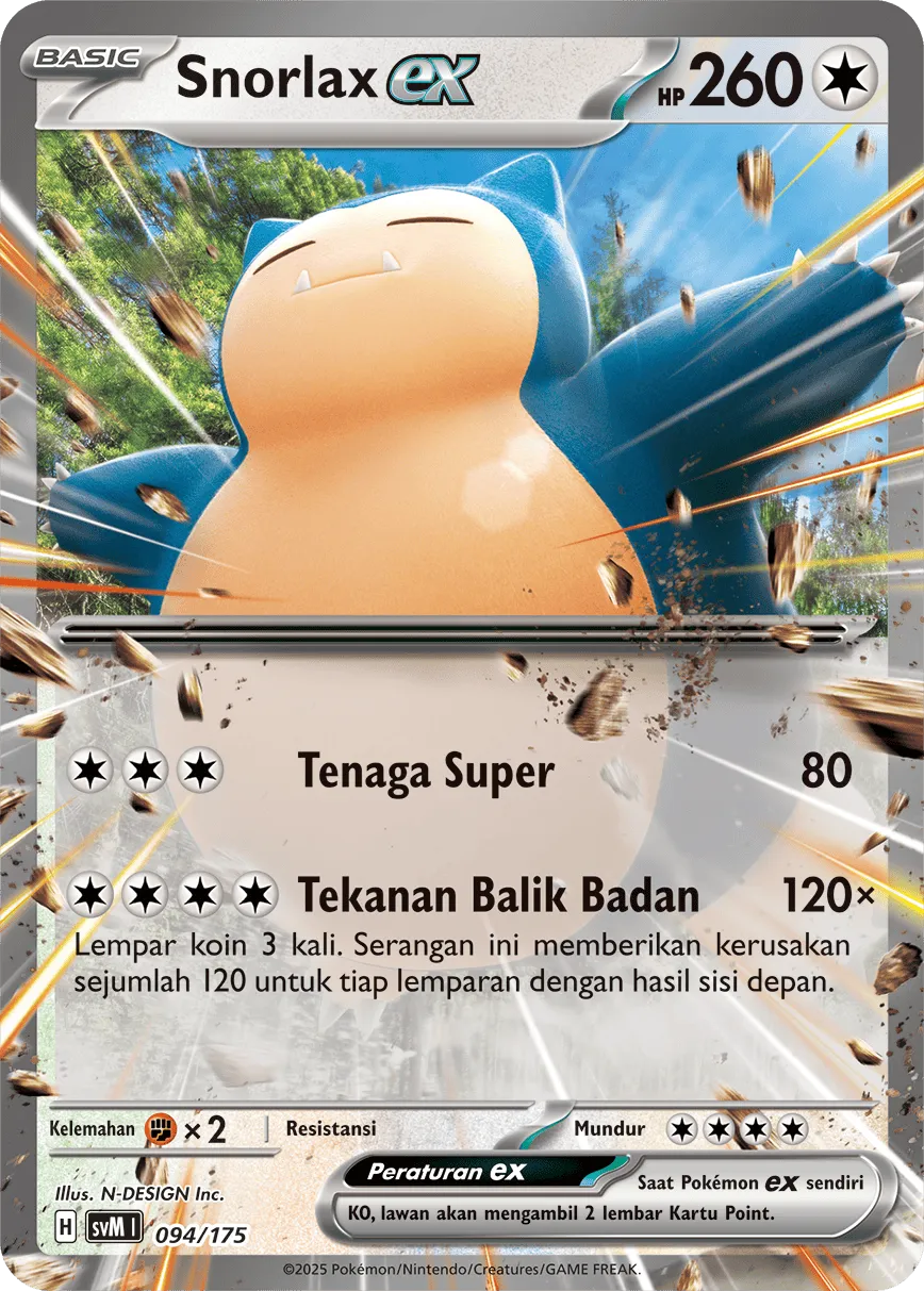 Snorlax ex 094 — Generations Starter Decks (Indonesian Pokémon TCG card)