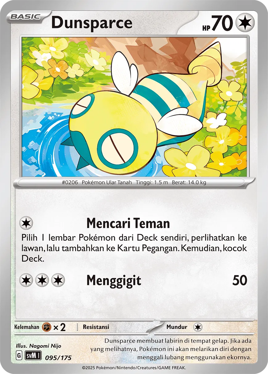 Dunsparce 095 — Generations Starter Decks (Indonesian Pokémon TCG card)