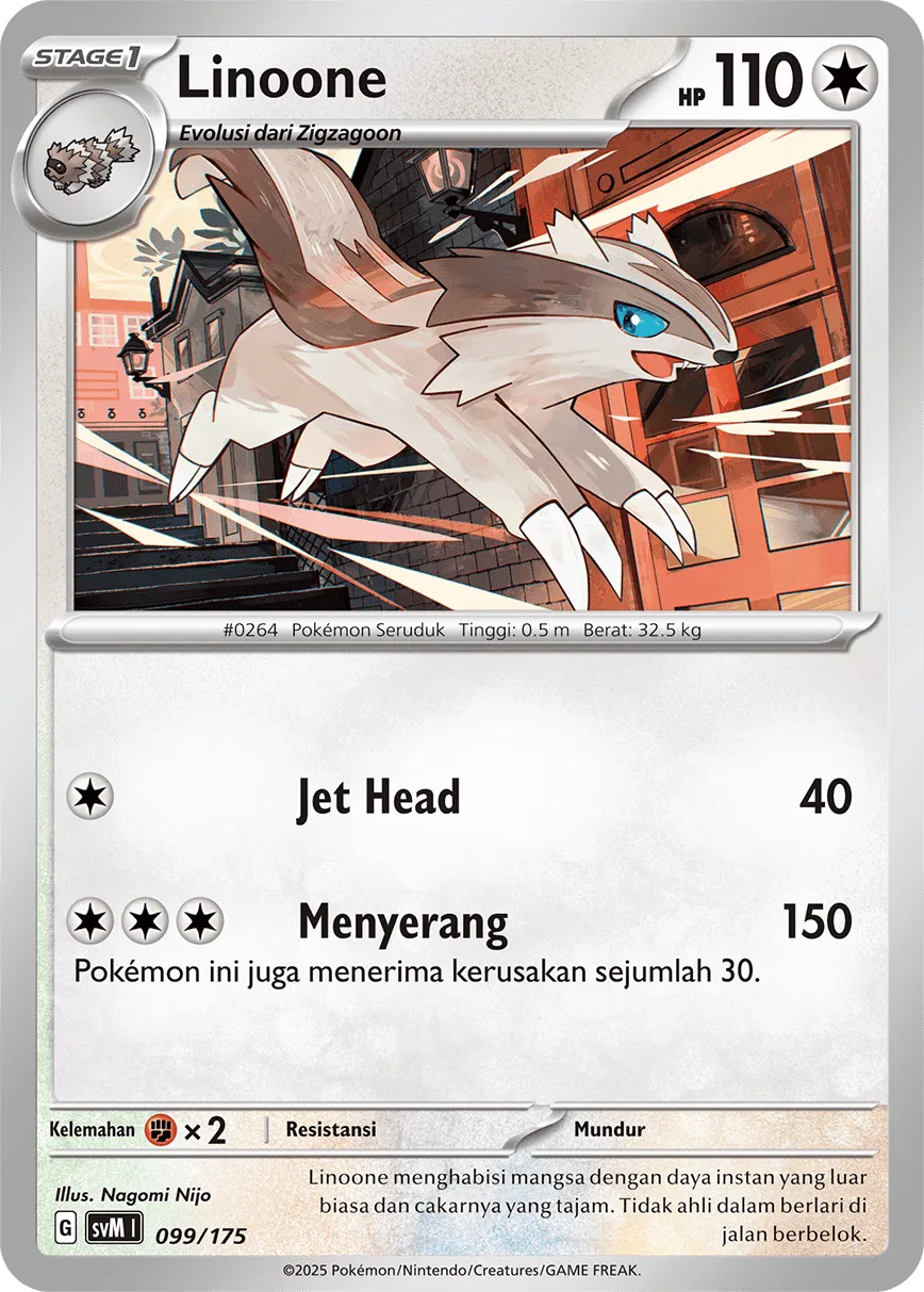 Linoone 099 — Generations Starter Decks (Indonesian Pokémon TCG card)