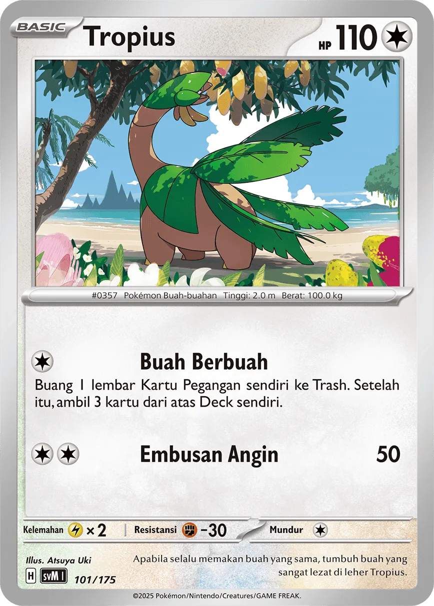 Tropius 101 — Generations Starter Decks (Indonesian Pokémon TCG card)