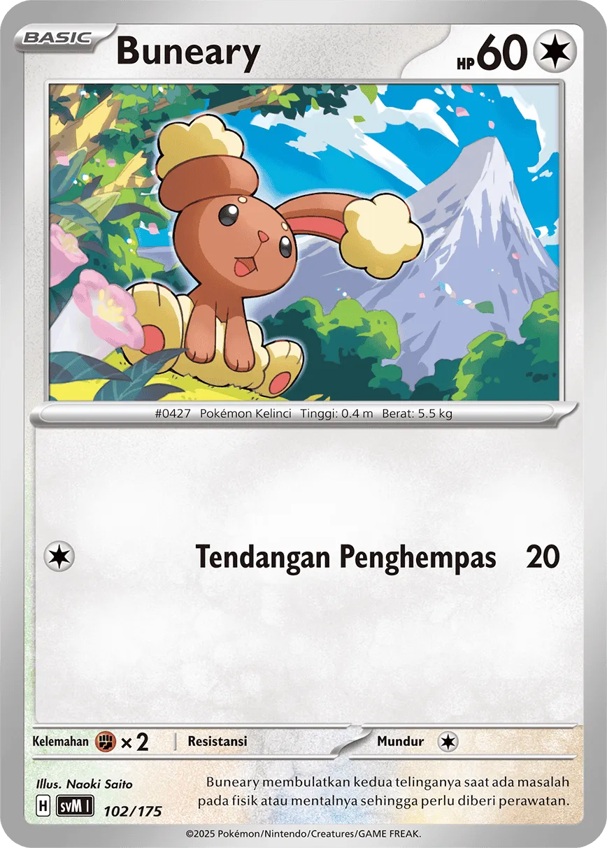 Buneary 102 — Generations Starter Decks (Indonesian Pokémon TCG card)