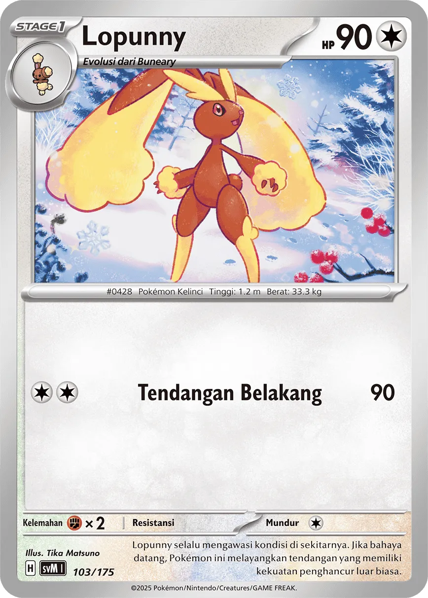 Lopunny 103 — Generations Starter Decks (Indonesian Pokémon TCG card)