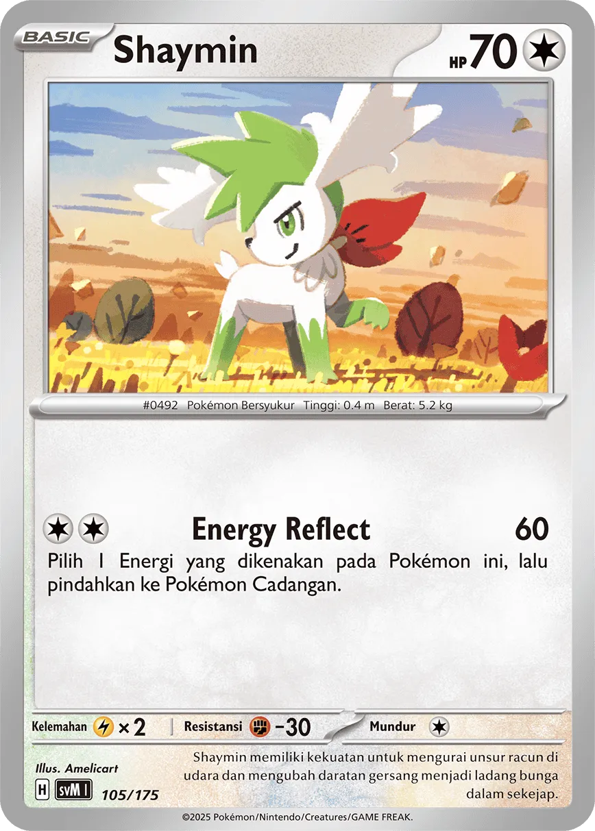 Shaymin 105 — Generations Starter Decks (Indonesian Pokémon TCG card)