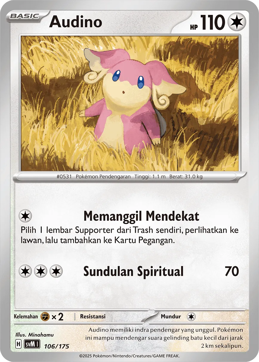 Audino 106 — Generations Starter Decks (Indonesian Pokémon TCG card)