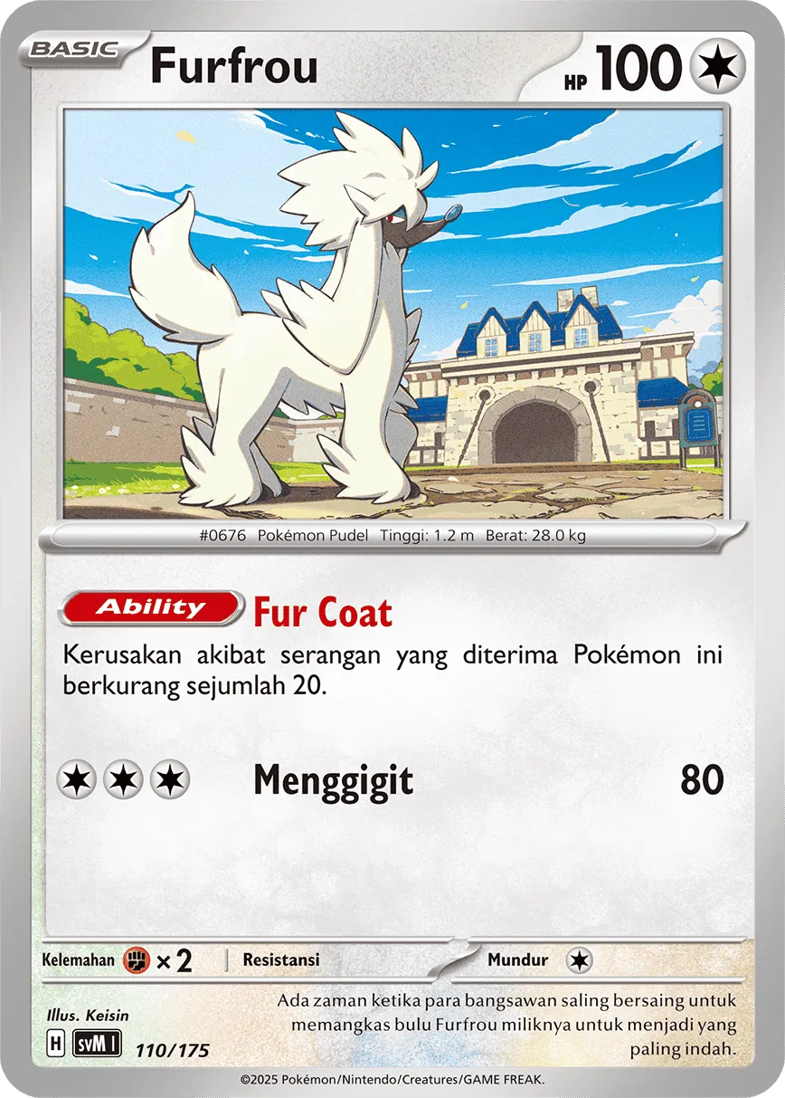 Furfrou 110 — Generations Starter Decks (Indonesian Pokémon TCG card)
