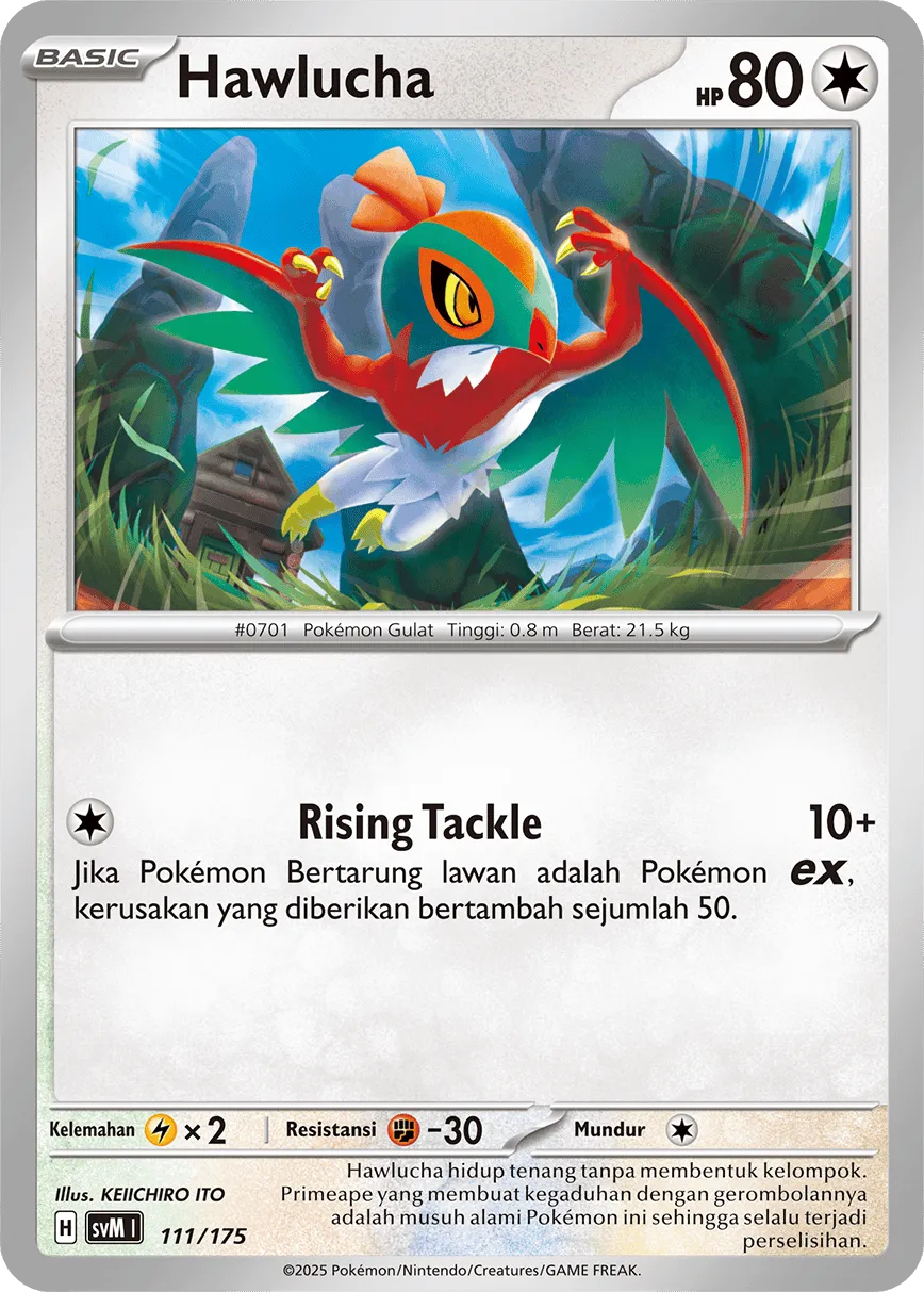 Hawlucha 111 — Generations Starter Decks (Indonesian Pokémon TCG card)