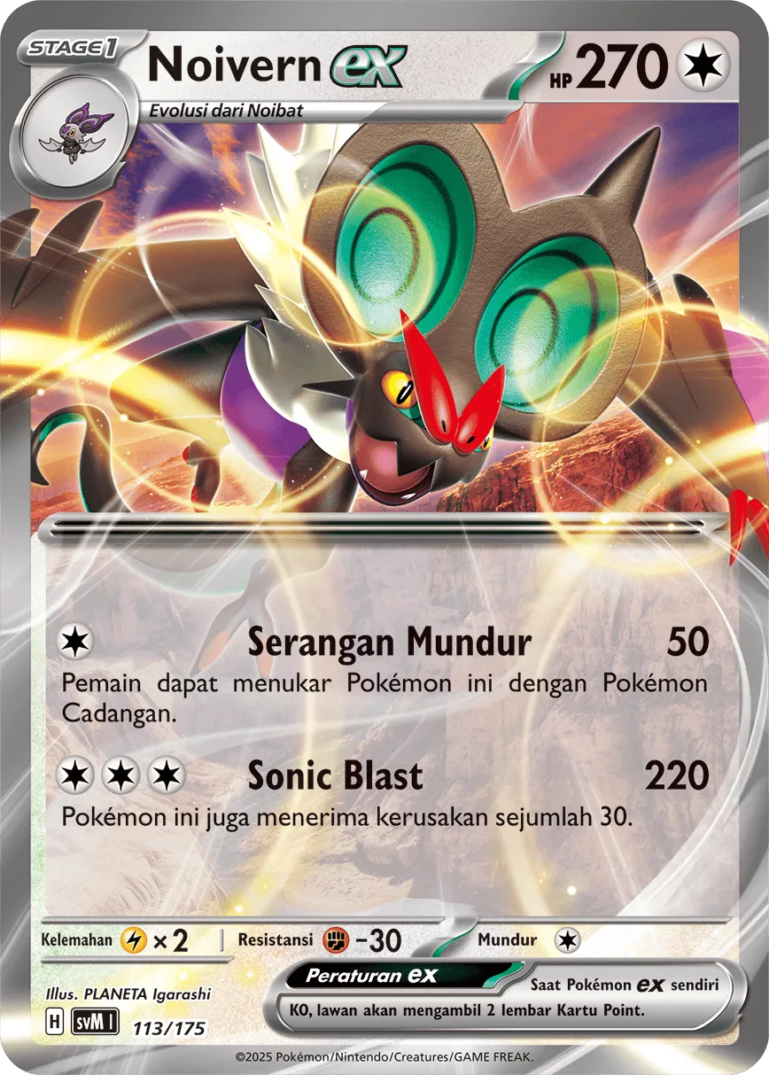 Noivern ex 113 — Generations Starter Decks (Indonesian Pokémon TCG card)
