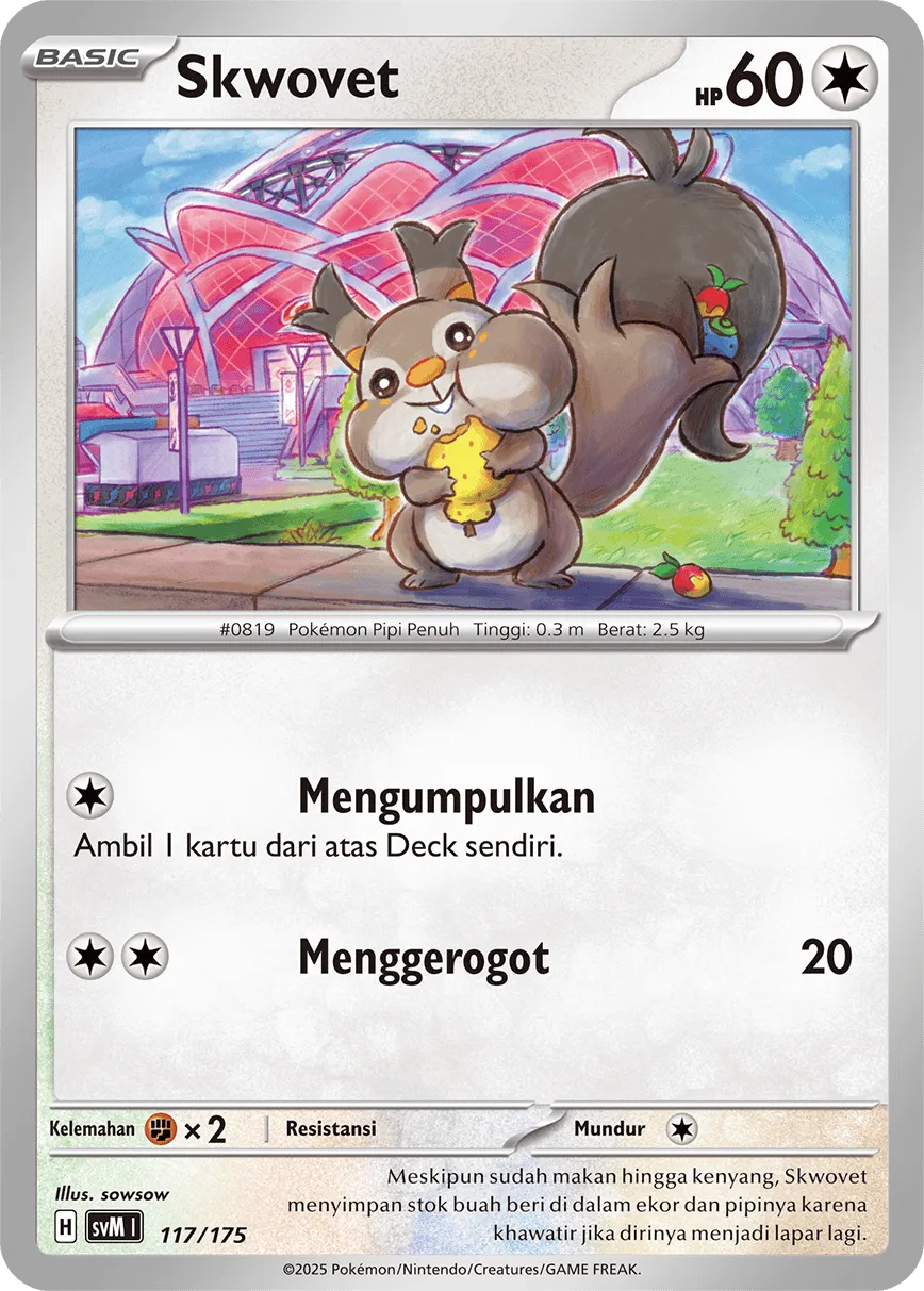 Skwovet 117 — Generations Starter Decks (Indonesian Pokémon TCG card)