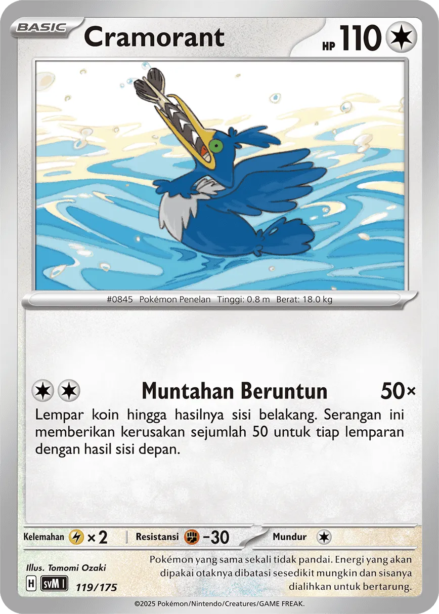 Cramorant 119 — Generations Starter Decks (Indonesian Pokémon TCG card)