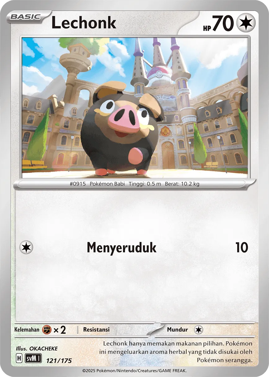 Lechonk 121 — Generations Starter Decks (Indonesian Pokémon TCG card)